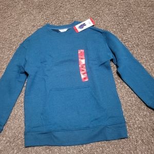 Danskin Crewneck Sweatshirt in Teak Teal Heather